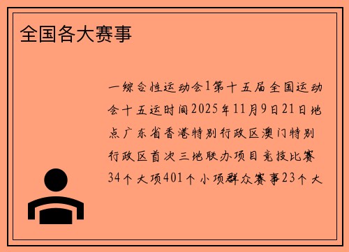 全国各大赛事